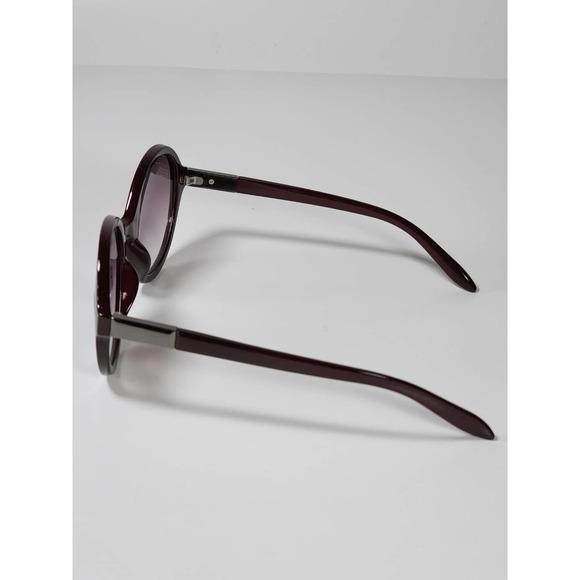 FGX Foster Grant Full Round Dark Chocolate Brown & Silver Sunglasses 52033FGX616 - Picture 4 of 12